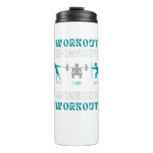 Push pull been workout gym ontworpen thermosbeker (Voorkant)