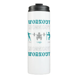 Push pull been workout gym ontworpen thermosbeker