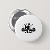 Push Pull Slay Gewichtheffer Bodybuilding Bo Ronde Button 5,7 Cm (Voorkant /achterkant)