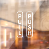 PUSH PULL-stickers voor deur, Windows-decimaal Raamsticker (Vel 2)