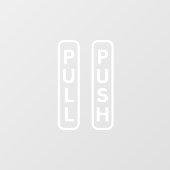PUSH PULL-stickers voor deur, Windows-decimaal Raamsticker (Vel)