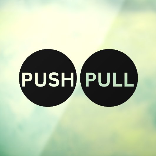 PUSH PULL-stickers voor deur, Windows-decimaal Raamsticker (Vel 3)