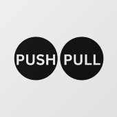 PUSH PULL-stickers voor deur, Windows-decimaal Raamsticker (Vel)