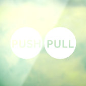 PUSH PULL-stickers voor deur, Windows-decimaal Raamsticker (Vel 3)
