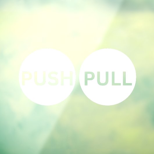 PUSH PULL-stickers voor deur, Windows-decimaal Raamsticker (Vel 3)