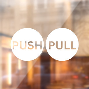 PUSH PULL-stickers voor deur, Windows-decimaal Raamsticker