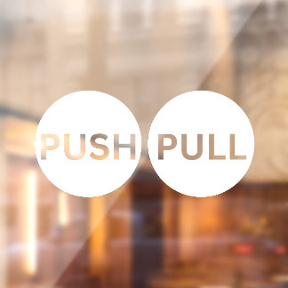 PUSH PULL-stickers voor deur, Windows-decimaal Raamsticker