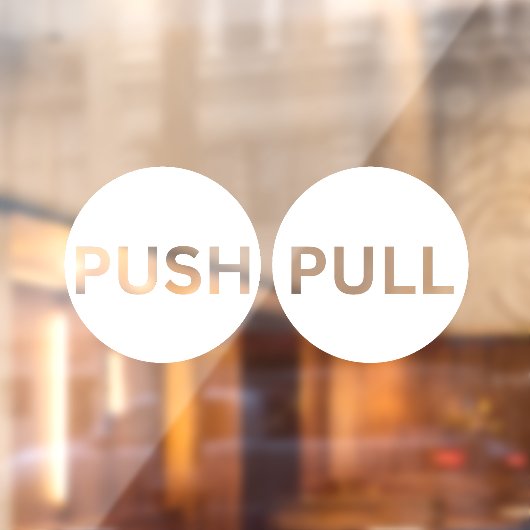PUSH PULL-stickers voor deur, Windows-decimaal Raamsticker (Vel 2)