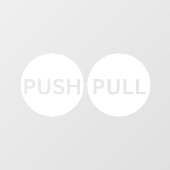 PUSH PULL-stickers voor deur, Windows-decimaal Raamsticker (Vel)