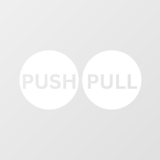 PUSH PULL-stickers voor deur, Windows-decimaal Raamsticker (Vel)