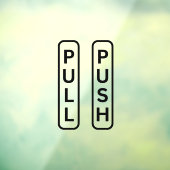 PUSH PULL-stickers voor deur, Windows-decimaal Raamsticker (Vel 3)