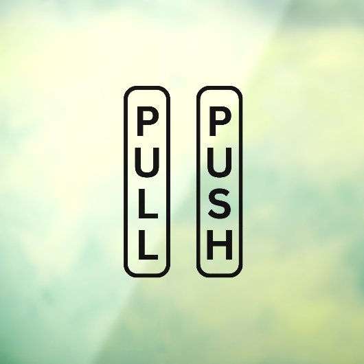 PUSH PULL-stickers voor deur, Windows-decimaal Raamsticker (Vel 3)