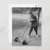 Push Reel Mower, jaren 1910 Briefkaart (Voorkant / Achterkant)