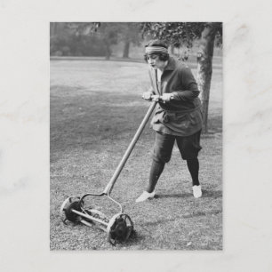 Push Reel Mower, jaren 1910 Briefkaart