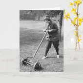 Push Reel Mower, jaren 1910 Kaart (Gele Bloem)