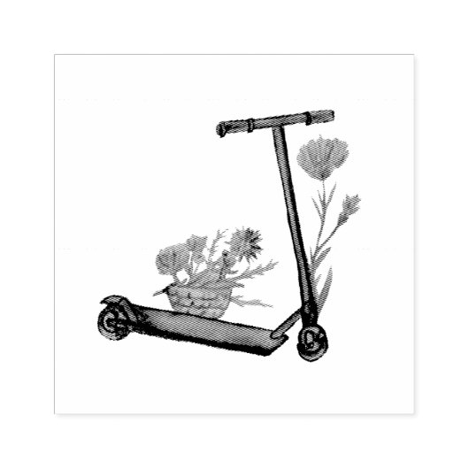 Push Scooter Rubberstempel (Afrduk)