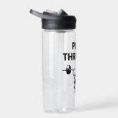 PUSH THROUGH Water Bottle Gym Motivation Waterfles (Rechts)