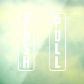 Push Trekk Ingang Uitgang Glasdeur Bord Wit Raamsticker (Vel 3)