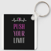 Push uw limiet Sleutelhanger (Achterkant)