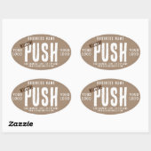 Push Welkom Rustieke Charm Kraft Paper Business Ovale Sticker (Vel)