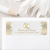 Push White en Gold Paisley Lijst Etiket (Insitu)