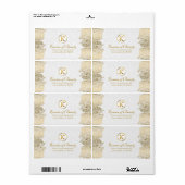 Push White en Gold Paisley Lijst Etiket (Full Sheet)