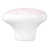 Push White en Roze Paisley patroon Keramische Knop (Zijkant)