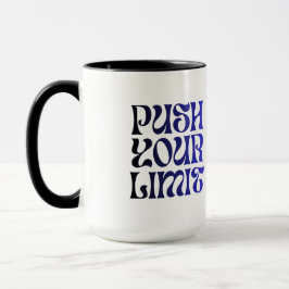 Push Your Limit – Vintage Blue Motivational Mug Mok
