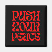Push Your Peace Sritual Funny Cool Retro Outfit  Magneet (Voorkant)