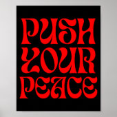 Push Your Peace Sritual Funny Cool Retro Outfit  Poster (Voorkant)