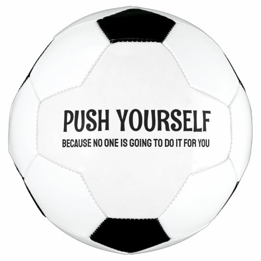 Push Yourself - Gym Motivatie quotes Voetbal (Voorkant)