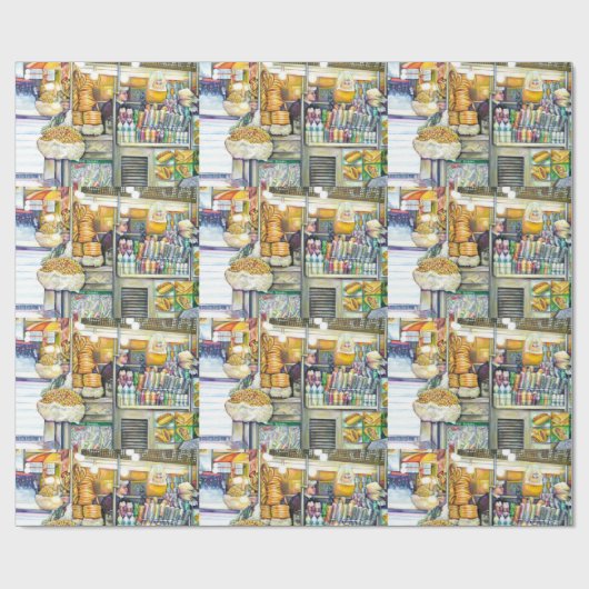 Pushcart Paradise Cadeaupapier (Vlak)