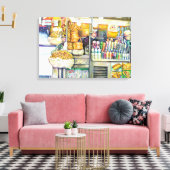 Pushcart Paradise Canvas Afdruk (Insitu (Woonkamer))