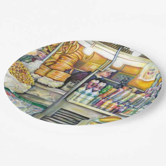 Pushcart Paradise Papieren Bordje (Gekanteld)