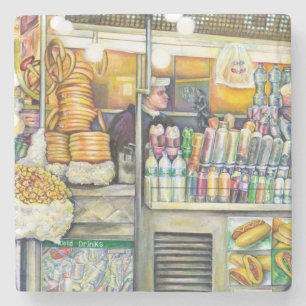 Pushcart Paradise Stenen Onderzetter