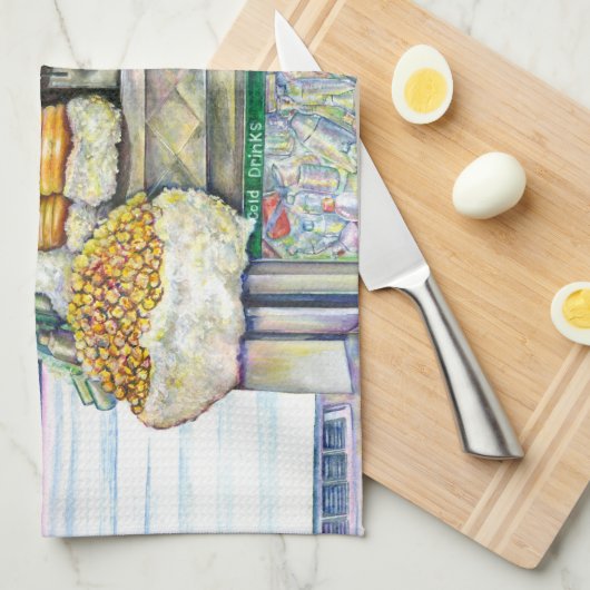 Pushcart Paradise Theedoek (Quarter Fold)