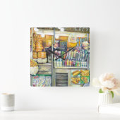 Pushcart Paradise Vierkante Klok (Huis)