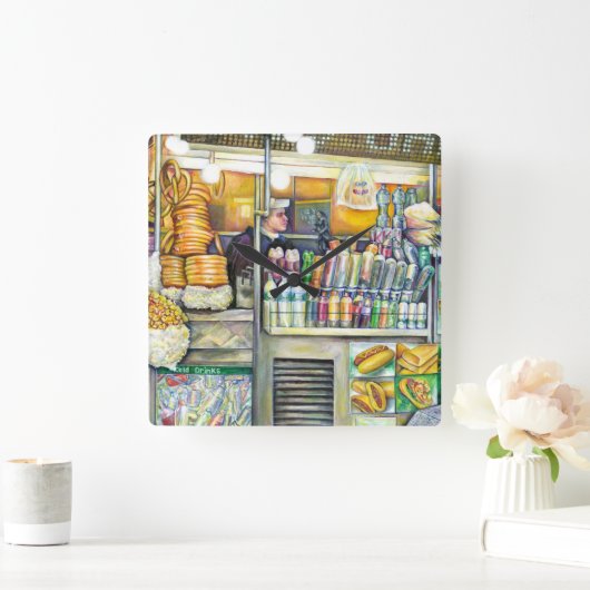 Pushcart Paradise Vierkante Klok (Huis)