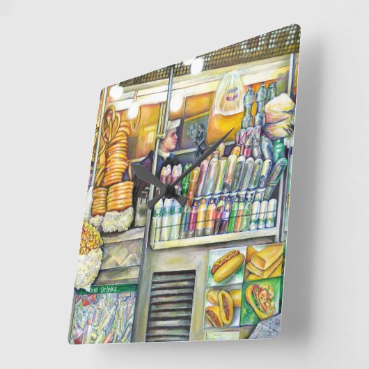 Pushcart Paradise Vierkante Klok (Hoek)