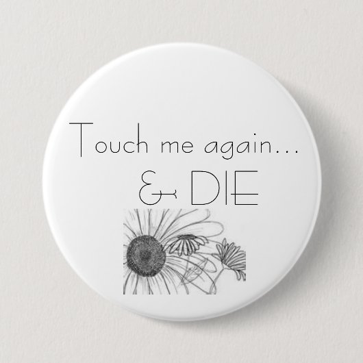 Pushin' Daisies Ronde Button 7,6 Cm (Voorkant)