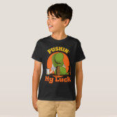 Pushin My Luck Shirt St Patricks Day Token Fun (Voorkant volledig)