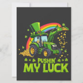 Pushing My Luck Grappige graafmachine St Patrick's Feestdagenkaart (Voorkant)