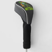 Pushing My Luck Grappige graafmachine St Patrick's Golfheadcover (Schuin)