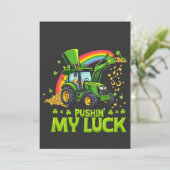 Pushing My Luck Grappige graafmachine St Patrick's Save The Date (Staand voorkant)