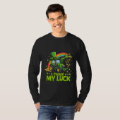 Pushing My Luck Grappige graafmachine St Patrick's T-shirt (Voorkant volledig)