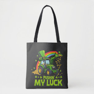 Pushing My Luck Grappige graafmachine St Patrick's Tote Bag