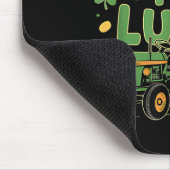Pushing My Luck Tractor Clover St Patricks Day Fun Muismat (Hoek)