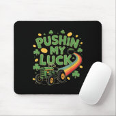 Pushing My Luck Tractor Clover St Patricks Day Fun Muismat (Met muis)
