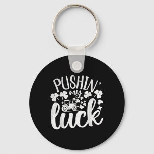 Pushing My Luck Tractor Saint Patricks Day Irish H Sleutelhanger