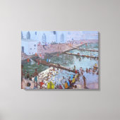 Pushkar ghats Rajasthan Canvas Afdruk (Voorkant)